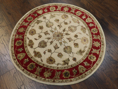 Jaipur Kashan 4'0"x4'0" Hand-knotted Rug -w472