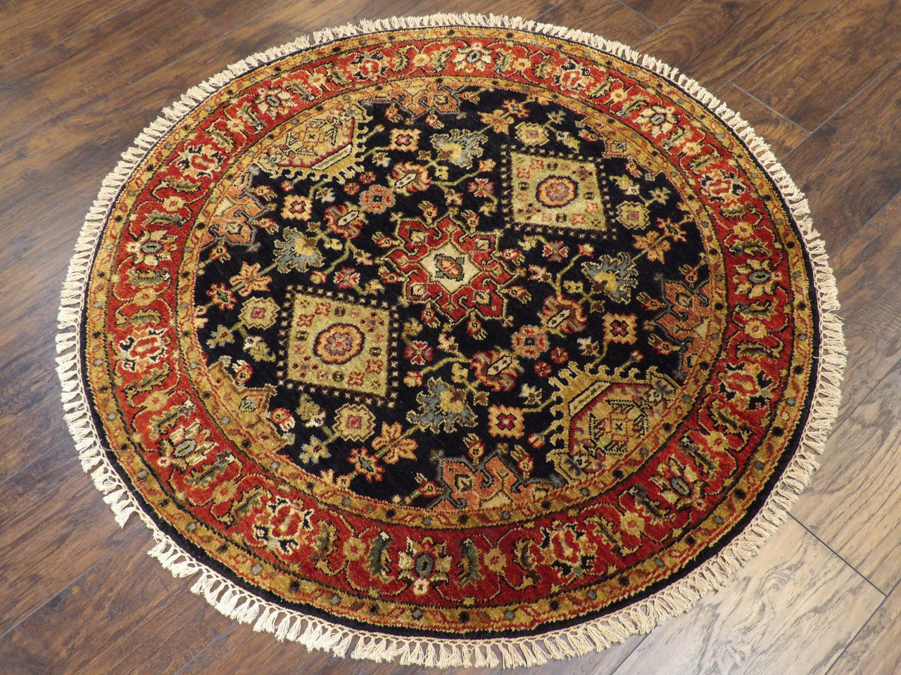 Tribal Fine Sherapi 4'0"x4'0" Hand-knotted Rug -w476
