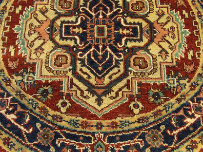 Tribal Heriz 4'0"x4'0" Hand-knotted Rug -w478