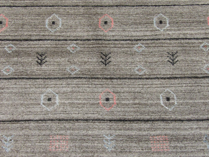 Modern Persian Gabbeh 4'0"x4'0" Hand-knotted Rug -w483