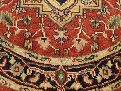 Tribal Heriz 4'0"x4'0" Hand-knotted Rug -w484