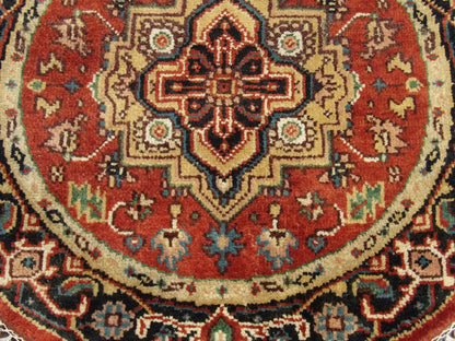 Tribal Heriz 3'0"x3'0" Hand-knotted Rug -w490