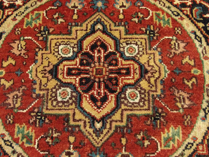 Tribal Heriz 3'0"x3'0" Hand-knotted Rug -w490