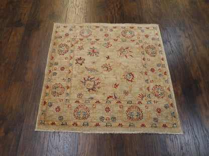 Oushak Chobie 3 x 3 Hand knotted Rug - w491