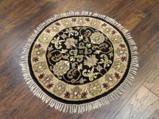 Persian Kashan 3'0"x3'0" Hand-knotted Rug -w492