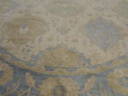 Turk Oushak Natural-dye 10'0"x10'0" Hand-knotted Rug -w496