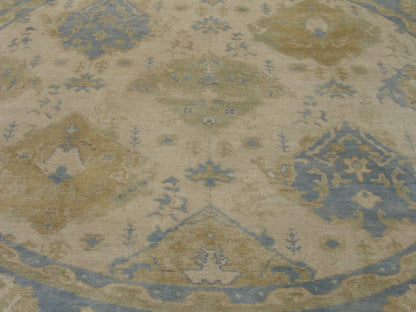 Turk Oushak Natural-dye 10'0"x10'0" Hand-knotted Rug -w496