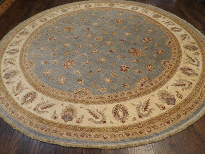 Oushak Chobie Natural-dye 10'0"x10'0" Hand-knotted Rug -w498