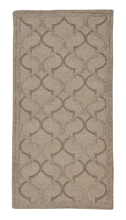 Modern Gemotrical Design Wool Hand Knotted Rug 2x4 - w5002