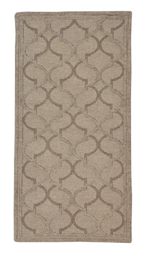 Modern Gemotrical Design Wool Hand Knotted Rug 2x4 - w5002