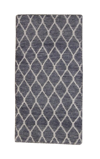 Modern Gemotrical Design Wool Hand Knotted Rug 2x4 - w5006
