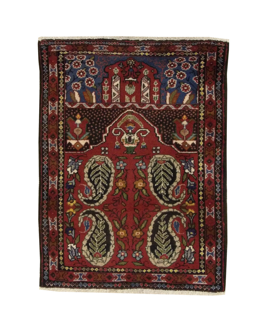 Traditional Kerman Rug Wool Hand Knotted Rug 2x4 - w5008