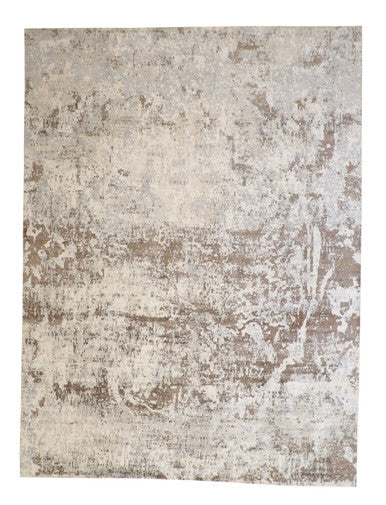 Modern Abstract Distress Design Viscose Hand loom Rug 9x12 -w5024
