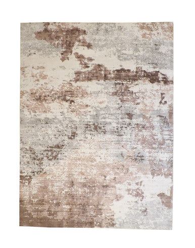 Modern Abstract Distress Design Viscose Hand loom Rug 9x12 -w5025