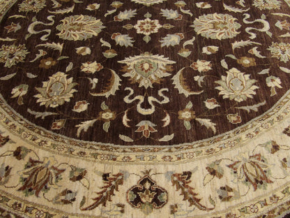 Oushak Chobie Natural-dye 9'0"x9'0" Hand-knotted Rug -w503