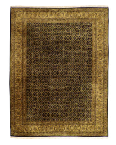 Traditional Jaipur Antique Wash Wool Hand knotted Rug 9x12 - w5032