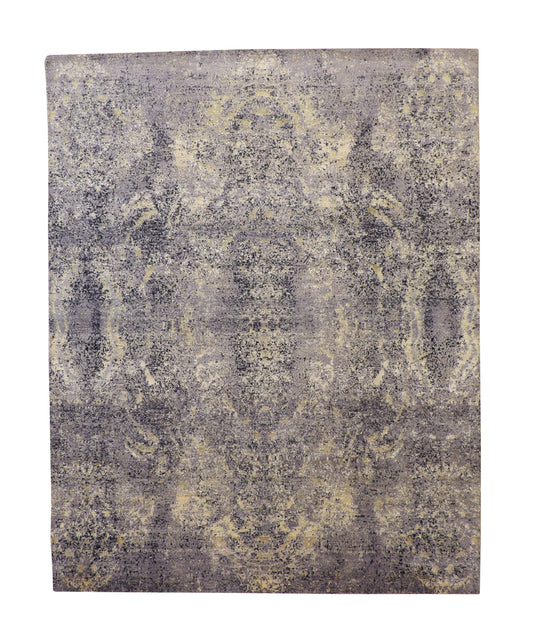 Modern Ikat Design Wool Hand Knotted Rug 8x10 -w5047