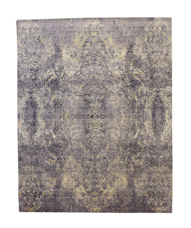 Modern Ikat Design Wool Hand Knotted Rug 8x10 -w5047