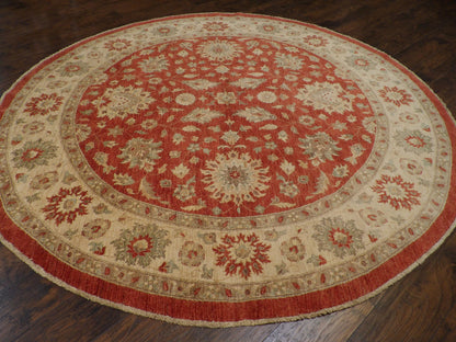 Oushak Chobie Natural-dye 9'0"x9'0" Hand-knotted Rug -w505