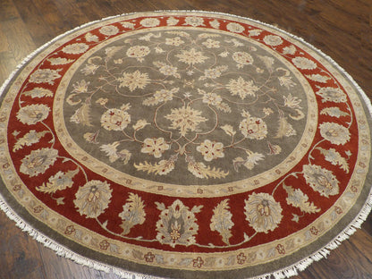 Agra Chobie Ziegler Hand knotted Wool Rug 9'1" x 9'1" - w507