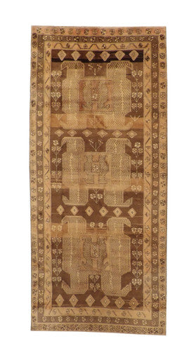 Tribal Antique Hamadan Wool Hand Knotted Rug 4.0x10.0 -w5092