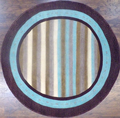 Modern Persian Gabbeh 8'0"x8'0" Hand-knotted Rug -w512