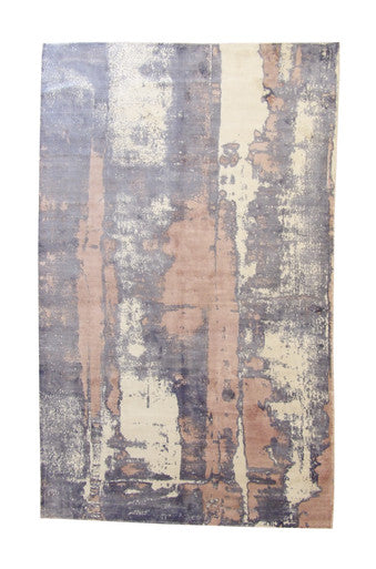 Modern Abstract Design Viscose Hand loom Rug 5.0X8.0 - w5126