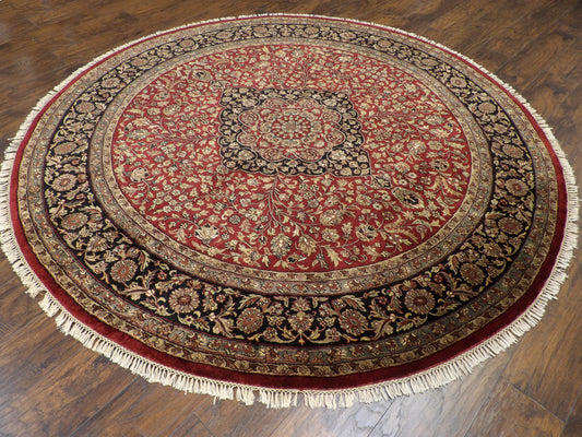 Fine Persian Tabriz 8'0"x8'0" Hand-knotted Rug -w513
