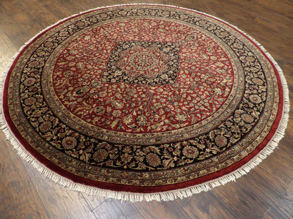 Fine Persian Tabriz 8'0"x8'0" Hand-knotted Rug -w513