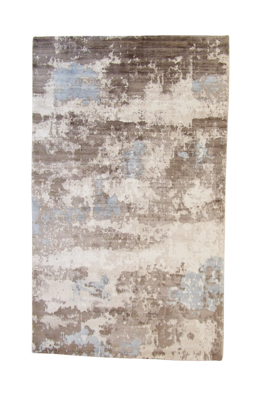 Modern Abstract Design Viscose Hand Loom Rug 5.0X8.0 - w5136
