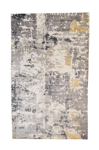 Modern Abstract Design Viscose Hand Loom Rug 5.0X8.0 - w5142
