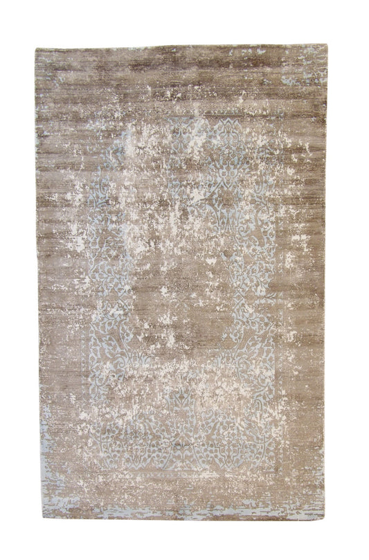 Modern Abstract Design Viscose Hand Loom Rug 5.0X8.0 - w5143