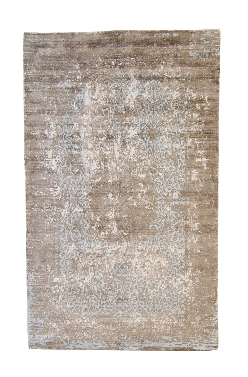 Modern Abstract Design Viscose Hand Loom Rug 5.0X8.0 - w5143