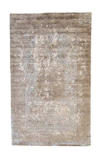 Modern Abstract Design Viscose Hand Loom Rug 5.0X8.0 - w5143