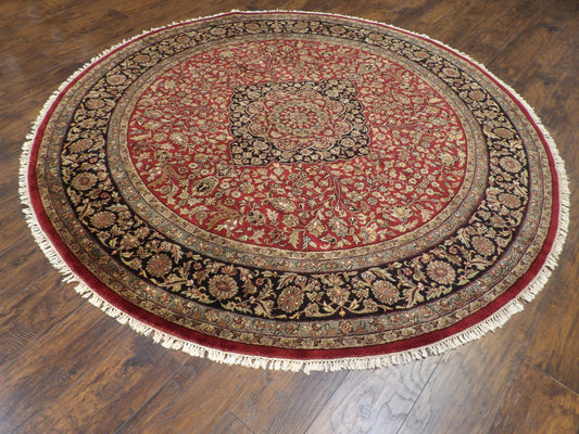 Fine Persian Tabriz 8'0"x8'0" Hand-knotted Rug -w515