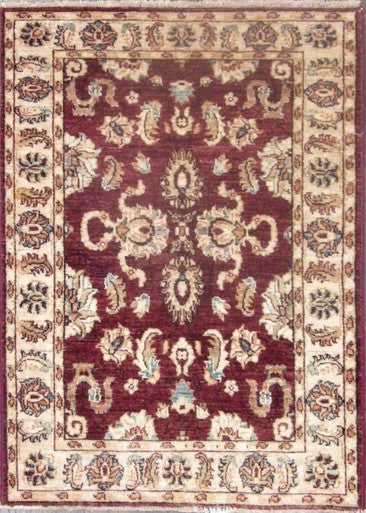 Oushak Chobie Natural-dye 2'0"x4'0" Hand-knotted Rug -w520