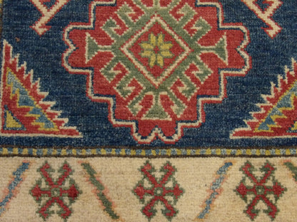 Tribal Super Kazak Natural-dye 2'0"x4'0" Hand-knotted Rug -w523