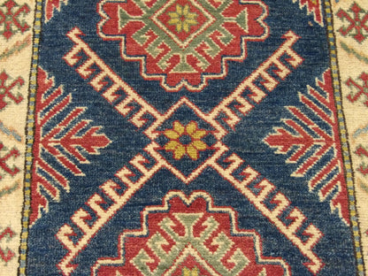 Tribal Super Kazak Natural-dye 2'0"x4'0" Hand-knotted Rug -w523