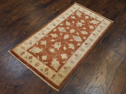 Oushak Chobie Natural-dye 2'0"x4'0" Hand-knotted Rug -w524