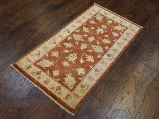 Oushak Chobie Natural-dye 2'0"x4'0" Hand-knotted Rug -w524