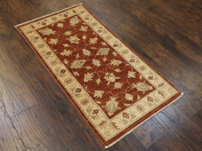 Oushak Chobie Natural-dye 2'0"x4'0" Hand-knotted Rug -w524