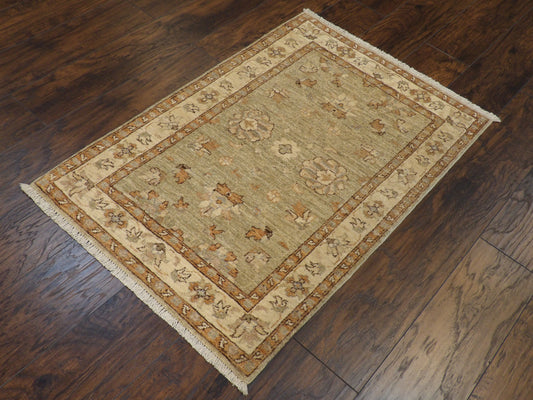 Oushak Chobie Natural-dye 2x4 Hand-knotted Rug -w525