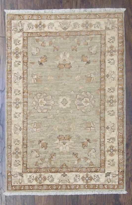 Oushak Chobie Natural-dye 2x4 Hand-knotted Rug -w525