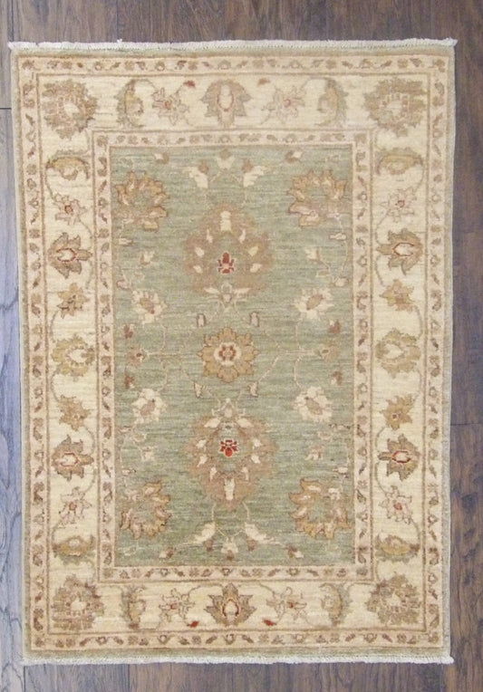 Oushak Chobie Natural-dye 2'0"x4'0" Hand-knotted Rug -w531