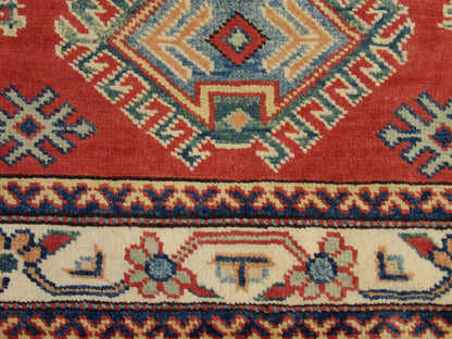 Tribal Super Kazak Natural-dye 2'0"x4'0" Hand-knotted Rug -w534