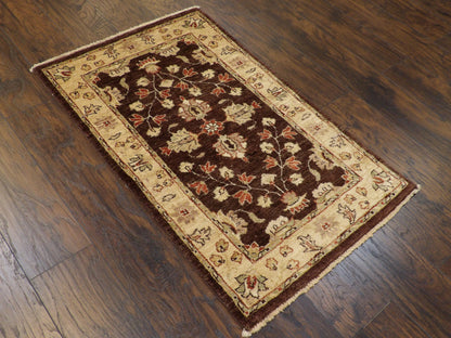 Oushak Chobie Natural-dye 2'0"x4'0" Hand-knotted Rug -w537