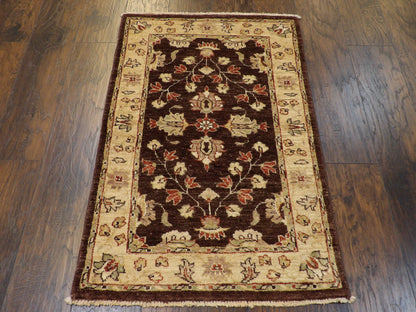 Oushak Chobie Natural-dye 2'0"x4'0" Hand-knotted Rug -w537