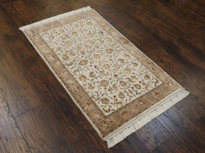 Fine Persian Kashan 2'0"x4'0" Hand-knotted Rug -w541