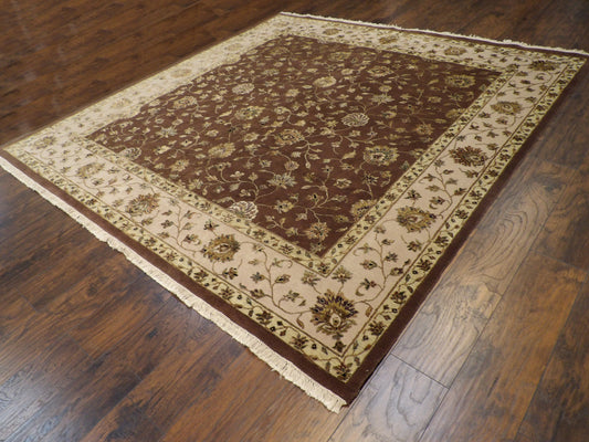 Jaipur Kashan Wool/silk 9 x 9  Hand knotted Rug - w548