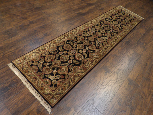 Jaipur Kashan Antique Wash 2'6"x10'0" Hand-knotted Rug -w574